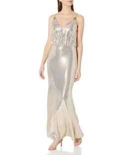 Calvin Klein Women's Sleeveless V Neck Blouson Gown | Dresses -Calvin Klein Sales Shop 81GfhWtzReL. AC SR736920