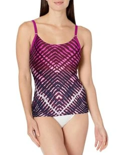 Calvin Klein Women's Over The Shoulder Tankini Swimsuit | Swimwear