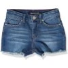 Calvin Klein Girls' Denim Shorts, Super Soft Stretch Fabric, 5 Functional Pockets & Button Closure