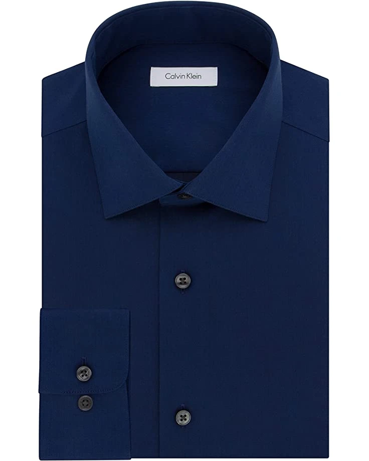 Calvin Klein Men's Dress Shirt Regular Fit Non Iron Herringbone | Shirts & Tops 2 Calvin Klein Men's Dress Shirt Regular Fit Non Iron Herringbone | Shirts & Tops - Image 2
