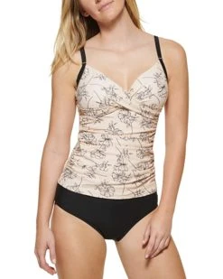 Calvin Klein Twist Over-the-Shoulder Tankini | Swimwear