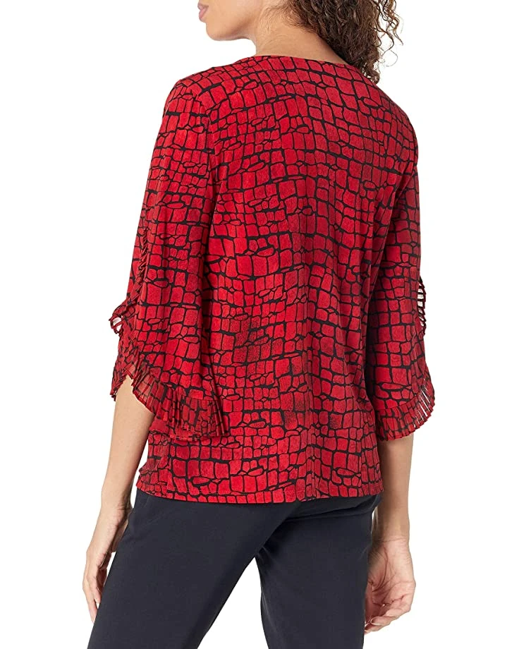 81L9Xmd3glL._AC_SR736920_.jpg Calvin Klein Women's Printed Chiffon Sleeve Blouse | Shirts & Tops -Calvin Klein Sales Shop 81L9Xmd3glL. AC SR736920