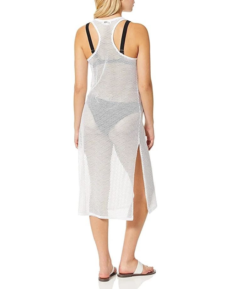 Calvin Klein Women's Standard Solid Maxi Crochet Racerback Cover Up Tank Dress | Swimwear 2 Calvin Klein Women's Standard Solid Maxi Crochet Racerback Cover Up Tank Dress | Swimwear - Image 2