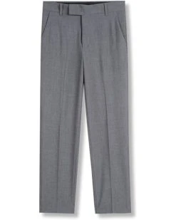 Calvin Klein Boys' Flat-Front Bi-Stretch Dress Pant, Straight Leg Fit & Hemmed Bottom, Belt Loops & Functional Front Pockets | Pants