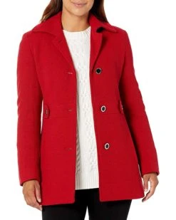Calvin Klein Women's Petite Button Front Wool | Coats & Outerwear