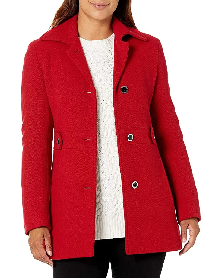 Calvin Klein Women's Petite Button Front Wool | Coats & Outerwear 1 Calvin Klein Women's Petite Button Front Wool | Coats & Outerwear