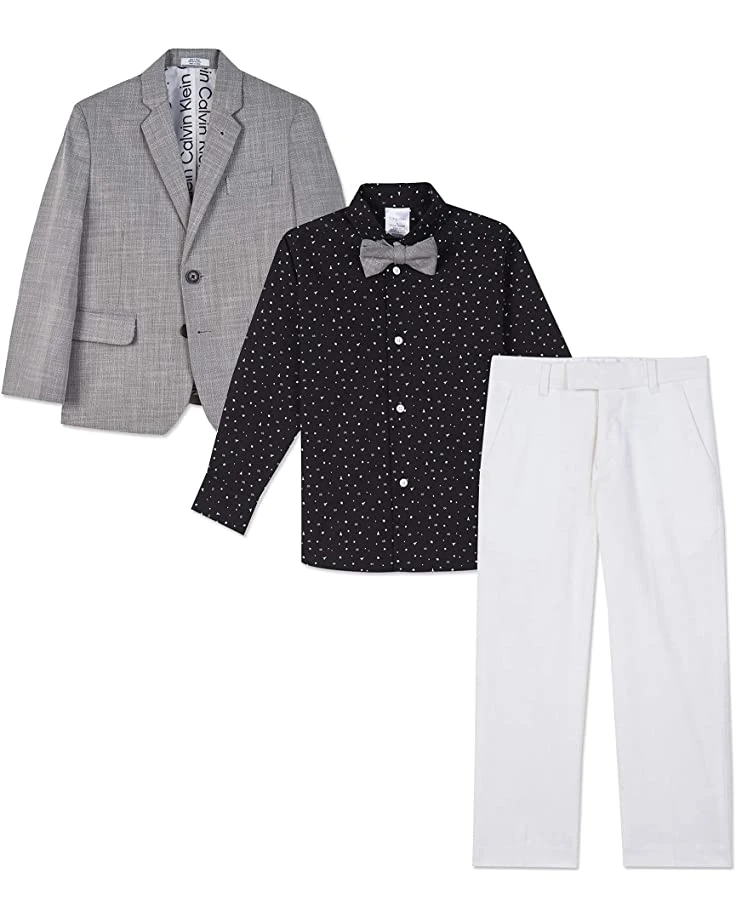 81WfPET3jhL._AC_SR736920_.jpg Calvin Klein Boys' Toddler 4-Piece Formal Suit Set, Heather Birch, 4T | Suits -Calvin Klein Sales Shop 81WfPET3jhL. AC SR736920