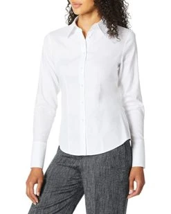 Calvin Klein Women's Long Sleeve Wrinkle Free Button Down Blouse | Shirts & Tops