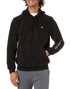 Calvin Klein Men's Fleece Hoodie Logo Pop Over Sweatshirt | Hoodies & Sweatshirts
