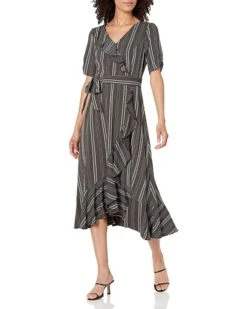 Calvin Klein Women's Ruffle Front Wrap Dress | Dresses