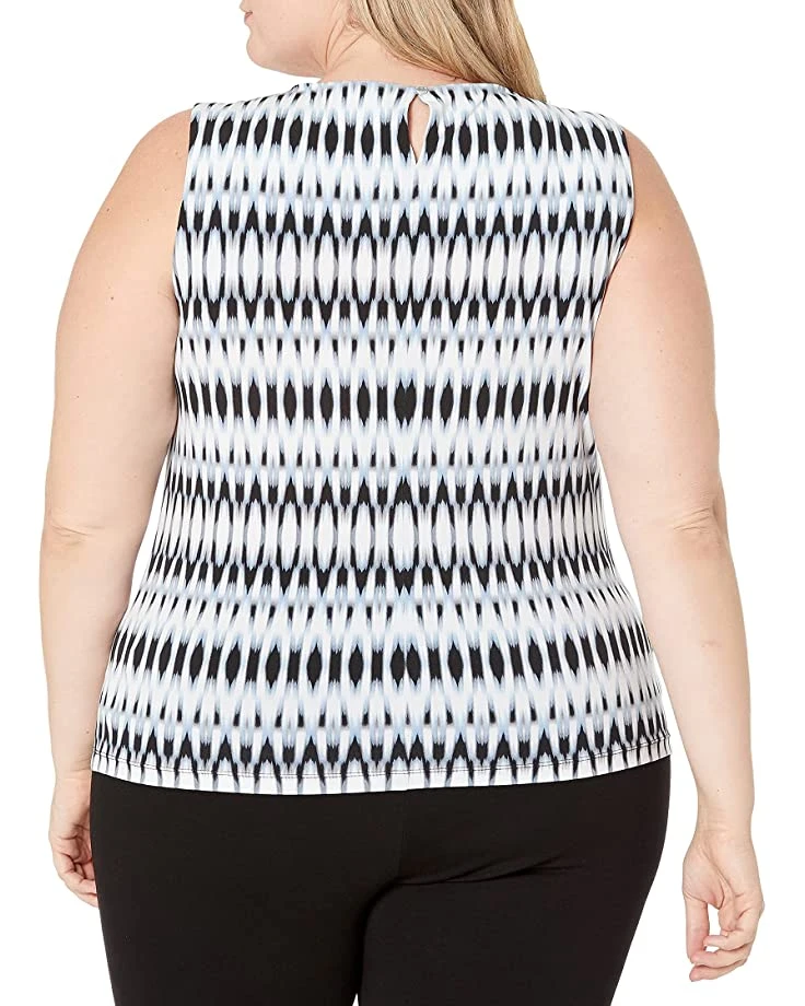 Calvin Klein Women's Plus Size Pleat Neck Cami | Shirts & Tops 2 Calvin Klein Women's Plus Size Pleat Neck Cami | Shirts & Tops - Image 2