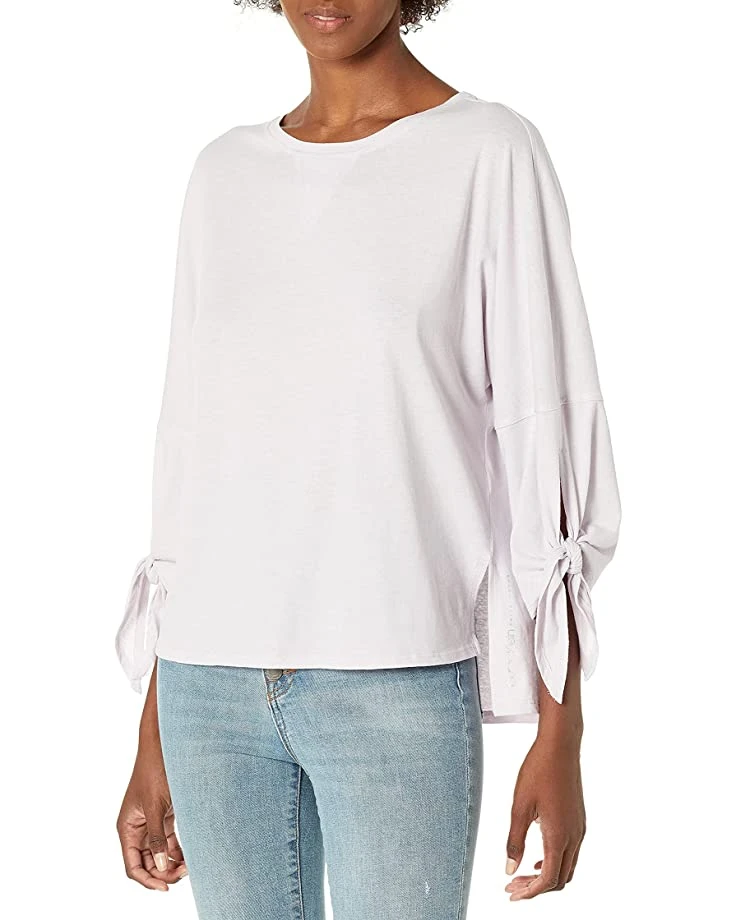 Calvin Klein Women's Dropped Shoulder Tie Sleeve Tee | Shirts & Tops 1 Calvin Klein Women's Dropped Shoulder Tie Sleeve Tee | Shirts & Tops