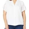 Calvin Klein Women's Plus Size Short Sleeve V-Neck Top | Shirts & Tops
