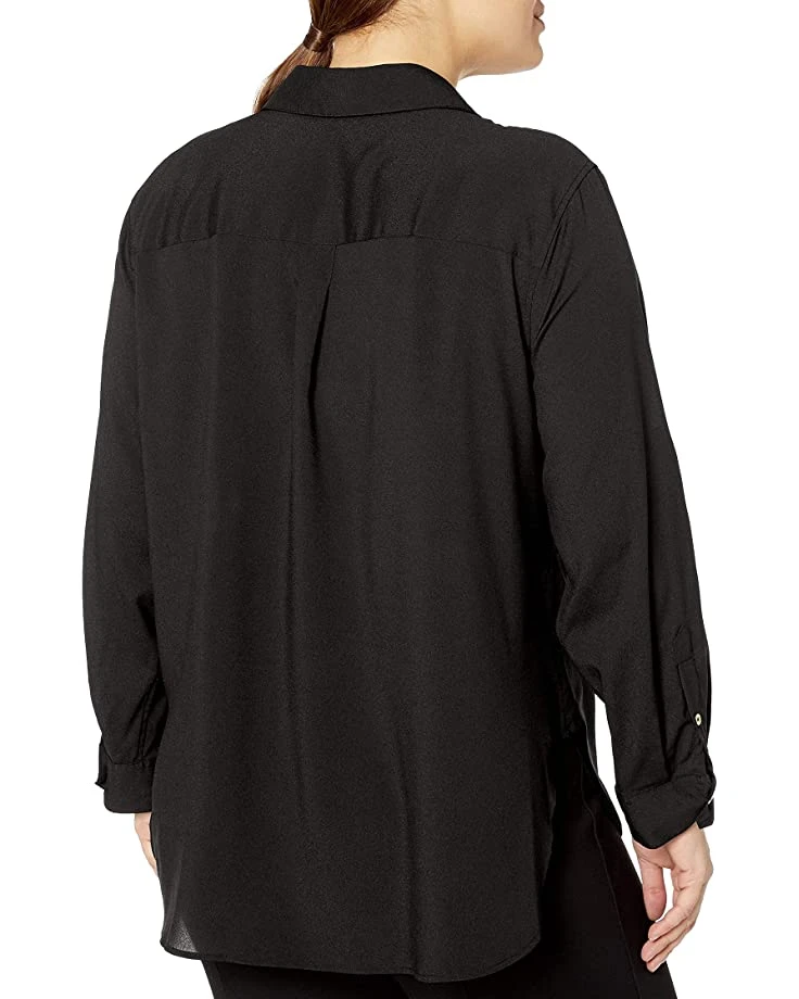 Calvin Klein Women's Roll Sleeve Tunic Blouse (Regular and Plus Sizes) | Shirts & Tops 2 Calvin Klein Women's Roll Sleeve Tunic Blouse (Regular and Plus Sizes) | Shirts & Tops - Image 2