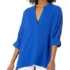 Calvin Klein Women's Ruffle Sleeve Blouse with V Neck | Shirts & Tops
