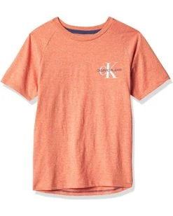 Calvin Klein Boys' Short Sleeve Classic Crew Neck T-Shirt, Solid Color with Split Monogram Logo | Shirts & Tops -Calvin Klein Sales Shop 81i36eS0PeS. AC SR736920