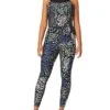 Calvin Klein Women's Printed Halter Neck Full Length Unitard | Jumpsuits & Rompers