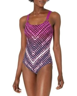 Calvin Klein Women's Standard Over Shoulder One Piece with Tummy Control | Swimwear