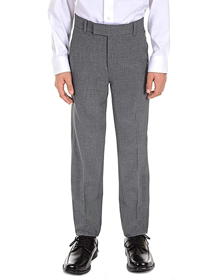 81kQxe2Z2wL._AC_SR736920_.jpg Calvin Klein Boys' Flat-Front Bi-Stretch Dress Pant, Straight Leg Fit & Hemmed Bottom, Belt Loops & Functional Front Pockets | Pants -Calvin Klein Sales Shop
