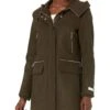 Calvin Klein Womens Zip Front Duffle Wool Coat | Coats & Outerwear