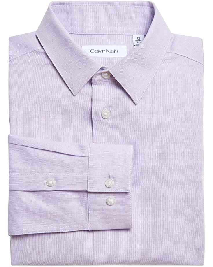 Calvin Klein Boys' Long Sleeve Dress Shirt, Style with Buttoned Cuffs | Suits 2 Calvin Klein Boys' Long Sleeve Dress Shirt, Style with Buttoned Cuffs | Suits - Image 2