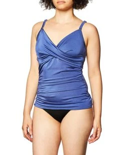 Calvin Klein Women's Standard Tankini Swimsuit with Adjustable Straps and Tummy Control | Swimwear -Calvin Klein Sales Shop 81ppOPYghaL. AC SR736920