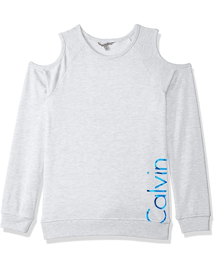 Calvin Klein Big Girls' Logo Cold Shoulder Sweatshirt | Hoodies & Sweatshirts 1 Calvin Klein Big Girls' Logo Cold Shoulder Sweatshirt | Hoodies & Sweatshirts