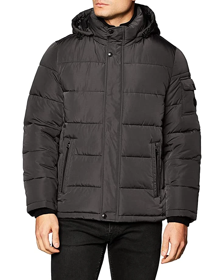 81rtbWFWGxL._AC_SR736920_.jpg Calvin Klein Men's Hooded Alternative Down Puffer Jacket with Fleece Bib | Coats & Outerwear -Calvin Klein Sales Shop