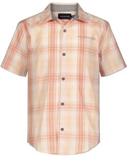 Calvin Klein Boys' Short Sleeve Button Up Woven Shirt | Shirts & Tops