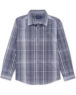 Calvin Klein Little Boys' Plaid Long Sleeve Shirt | Shirts & Tops