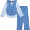 Calvin Klein Boys' 4-Piece Formal Suit Set, Includes Dress Shirt with Bow Tie, Suit Vest & Dress Pants | Suits