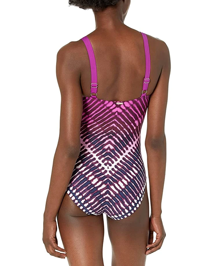 Calvin Klein Women's Standard Over Shoulder One Piece with Tummy Control | Swimwear 2 Calvin Klein Women's Standard Over Shoulder One Piece with Tummy Control | Swimwear - Image 2