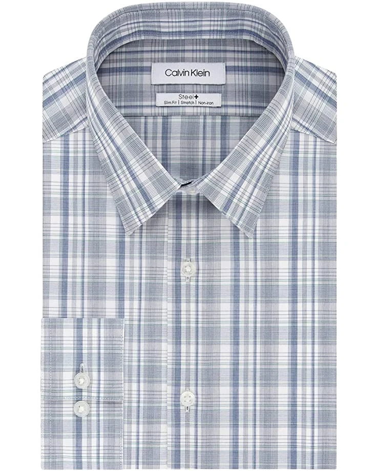 Calvin Klein Men's Dress Shirt Non Iron Stretch Slim Fit Check | Shirts & Tops 5 Calvin Klein Men's Dress Shirt Non Iron Stretch Slim Fit Check | Shirts & Tops - Image 5