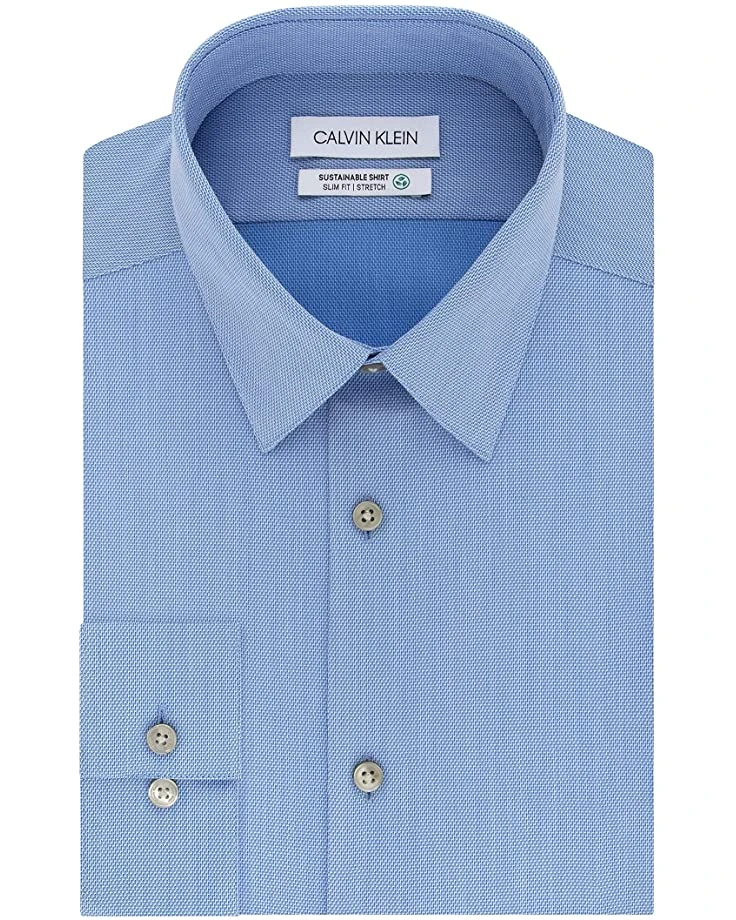 Calvin Klein Men's Dress Shirt Non Iron Stretch Slim Fit Check | Shirts & Tops 2 Calvin Klein Men's Dress Shirt Non Iron Stretch Slim Fit Check | Shirts & Tops - Image 2