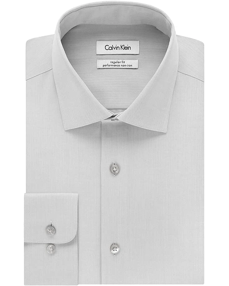 Calvin Klein Men's Dress Shirt Regular Fit Non Iron Herringbone | Shirts & Tops 5 Calvin Klein Men's Dress Shirt Regular Fit Non Iron Herringbone | Shirts & Tops - Image 5