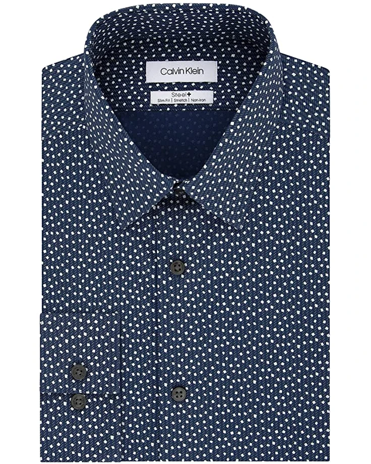 Calvin Klein Men's Dress Shirt Non Iron Stretch Slim Fit Check | Shirts & Tops 3 Calvin Klein Men's Dress Shirt Non Iron Stretch Slim Fit Check | Shirts & Tops - Image 3