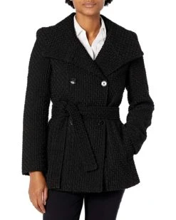 Calvin Klein Womens Petite Sized Double Breated Wool Coat | Coats & Outerwear