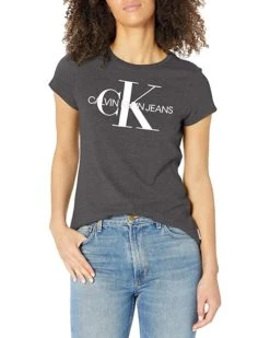 Calvin Klein Women's Short Sleeve Cropped Logo T-Shirt | Shirts & Tops -Calvin Klein Sales Shop 91SnirUfgL. AC SR736920