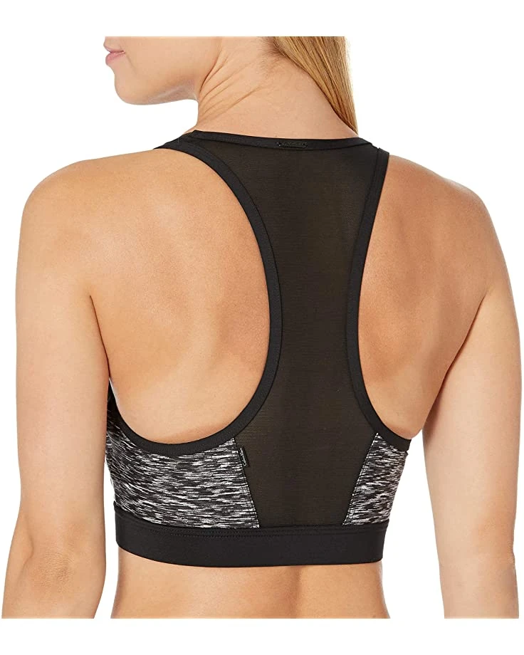 Calvin Klein Women's Space Dye Printed Mesh Insert Sports Bra Bikini Top | Swimwear 2 Calvin Klein Women's Space Dye Printed Mesh Insert Sports Bra Bikini Top | Swimwear - Image 2