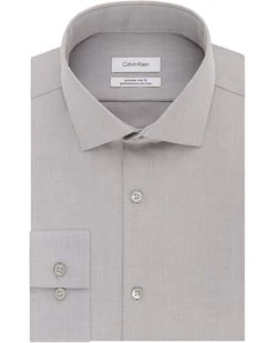 Calvin Klein Men's Dress Shirt Xtreme Slim Fit Non Iron Herringbone | Shirts & Tops