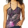 Calvin Klein Women's Standard Twist Front Convertible Tankini with Tummy Control | Swimwear