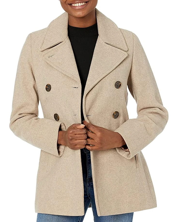 Calvin Klein Women's Double Breasted Peacoat (Petite, Standard, Plus) | Coats & Outerwear 4 Calvin Klein Women's Double Breasted Peacoat (Petite, Standard, Plus) | Coats & Outerwear - Image 4
