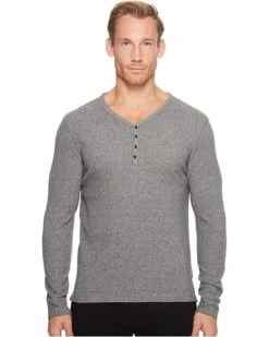 Calvin Klein Waffle Y-Neck Henley Shirt | Shirts & Tops