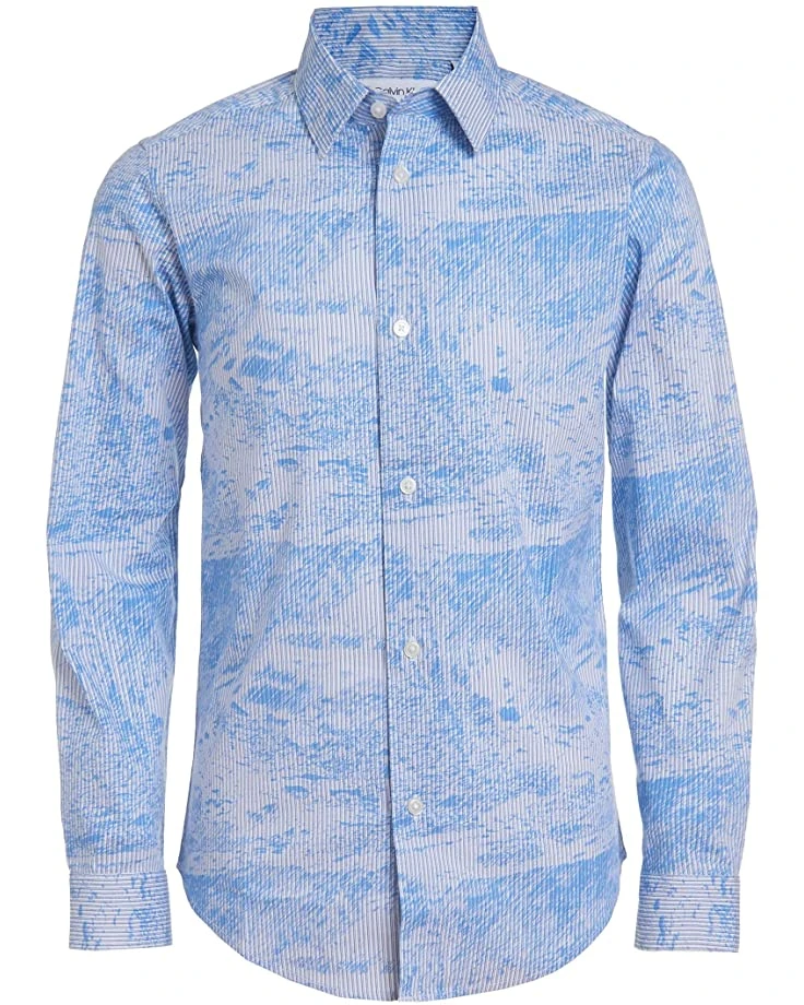 Calvin Klein Boys' Long Sleeve Dress Shirt, Style with Buttoned Cuffs | Suits 3 Calvin Klein Boys' Long Sleeve Dress Shirt, Style with Buttoned Cuffs | Suits - Image 3