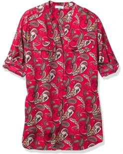 Calvin Klein Women's Printed Crew Neck Roll Sleeve | Shirts & Tops