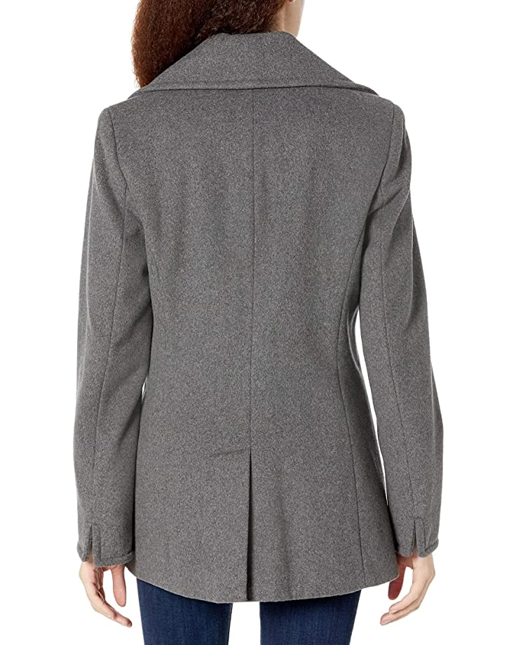 Calvin Klein Women's Petite Single Breasted Peacoat | Coats & Outerwear 2 Calvin Klein Women's Petite Single Breasted Peacoat | Coats & Outerwear - Image 2