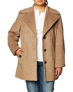Calvin Klein Women's Single Breasted Peacoat | Coats & Outerwear