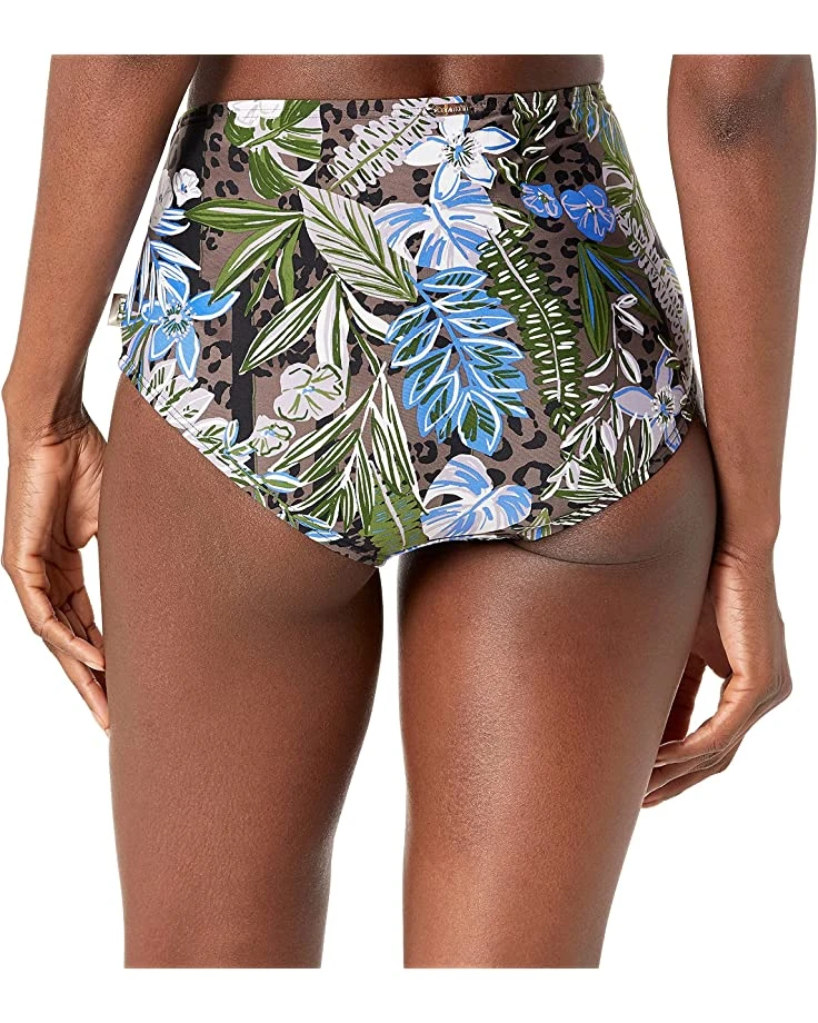 Calvin Klein Women's Pleated High Waist Bikini Swimsuit Bottom | Swimwear 2 Calvin Klein Women's Pleated High Waist Bikini Swimsuit Bottom | Swimwear - Image 2